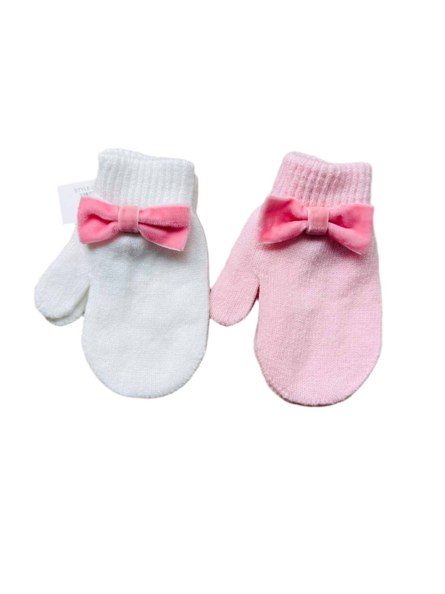 Girls Bow Winter Mittens