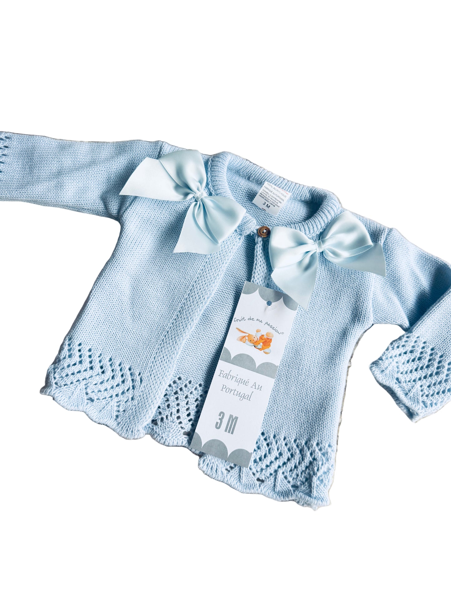 Blue Double Bow Spanish Cardigan