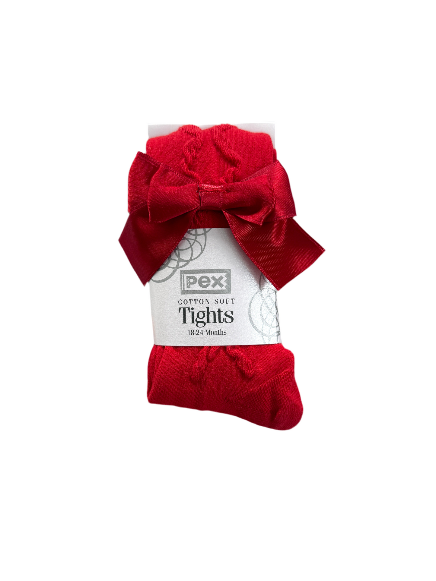 Pex Girls Red Bow Tights