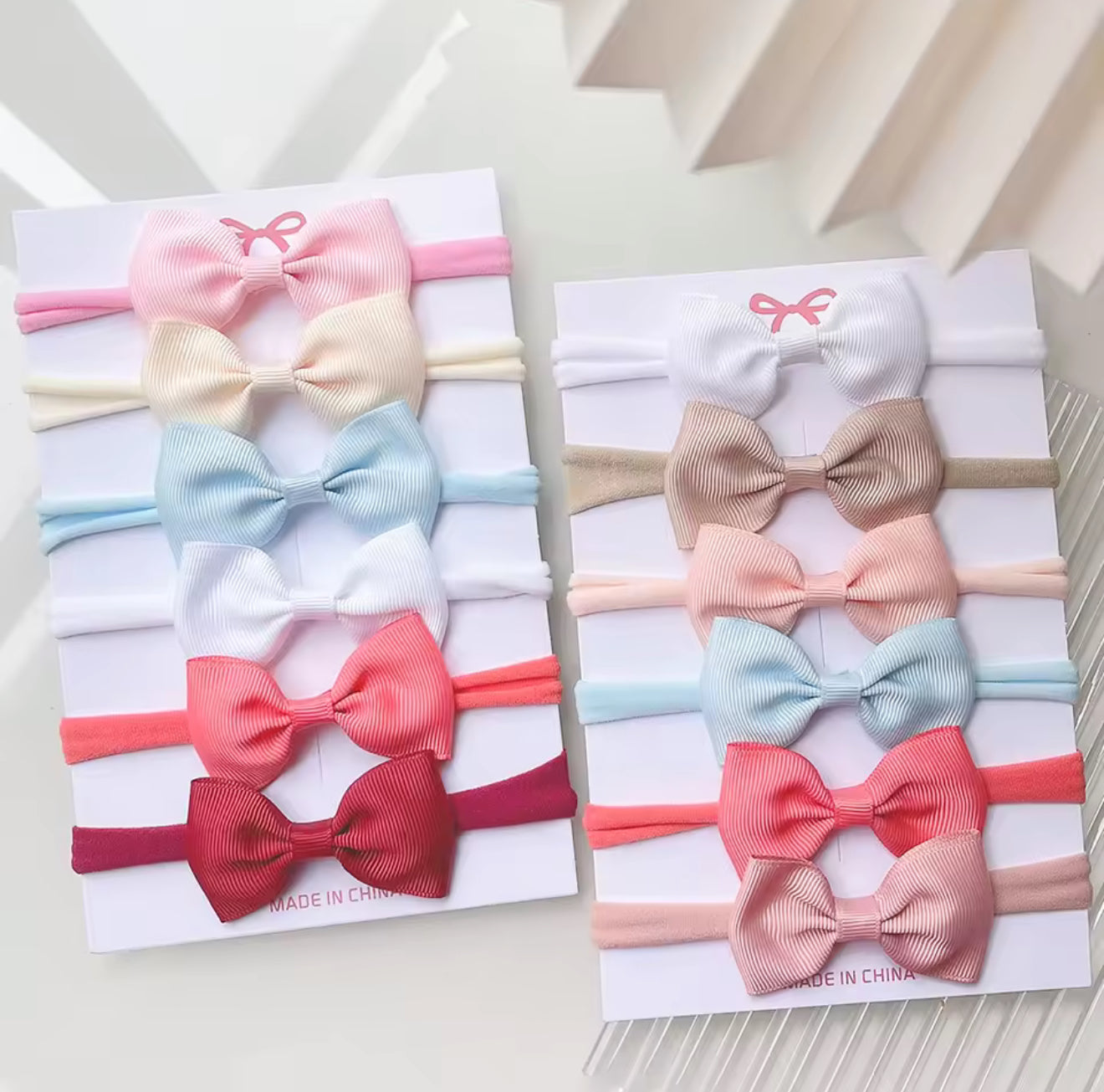 Assorted 5 Colour Bow Headbands (mixture of different colours)