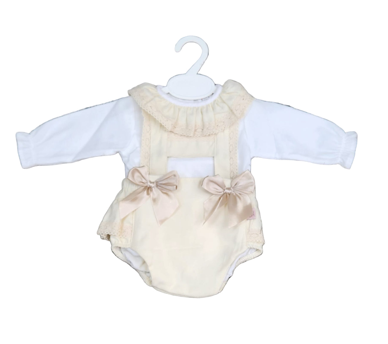 Fruit De Ma Passion Beige Bow Romper