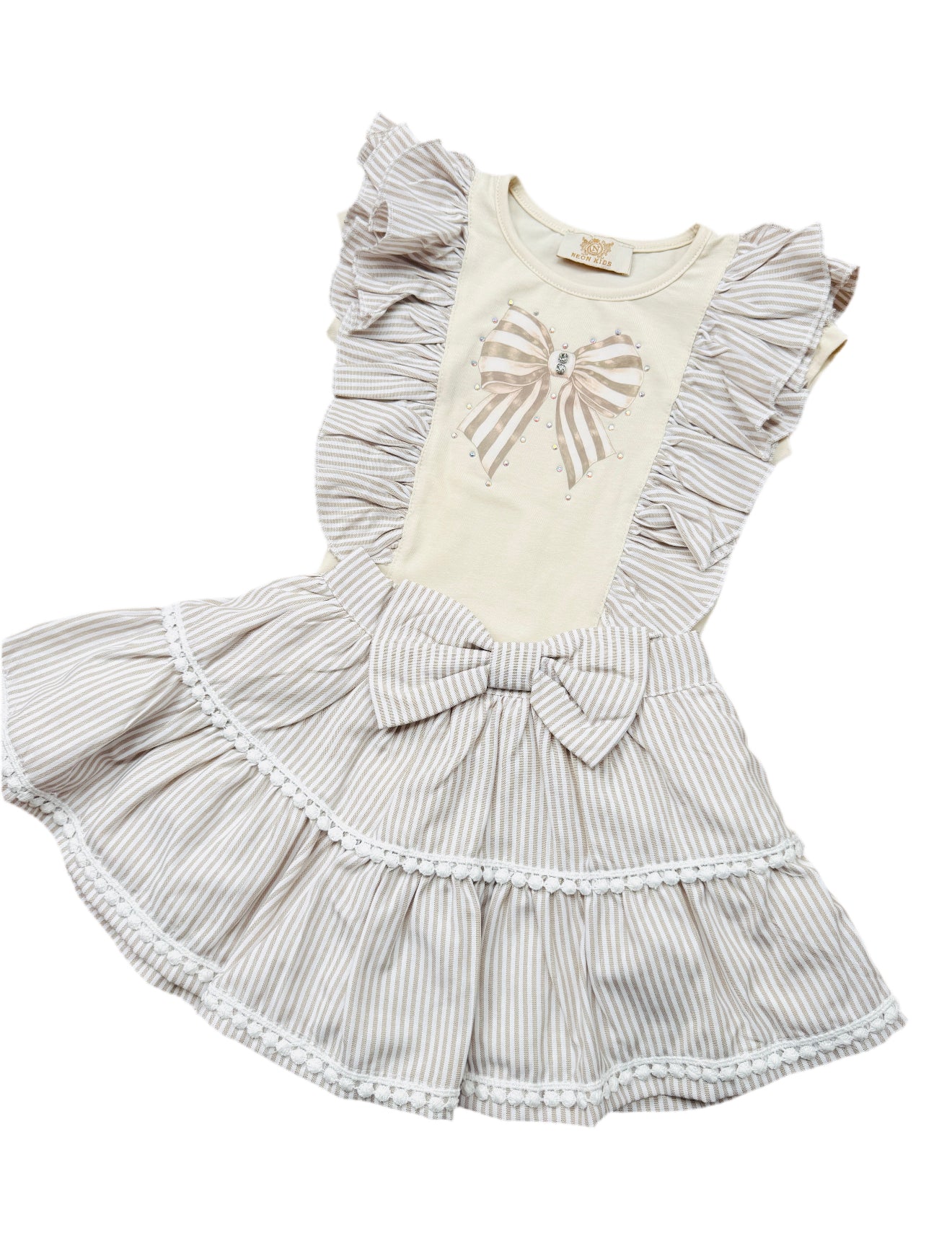 Neon Kids Bow Skirt Set