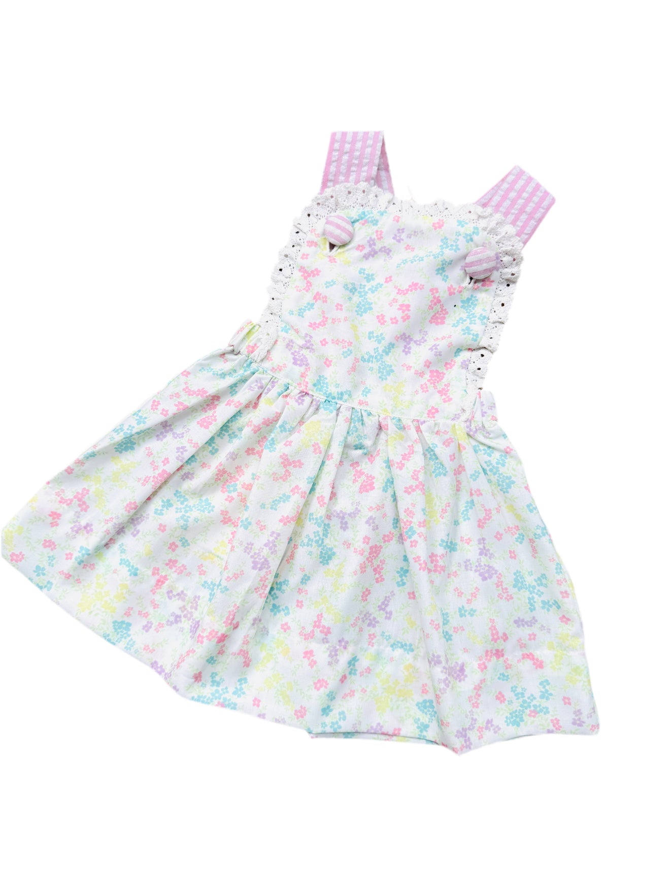 Girls Floral Pinafore