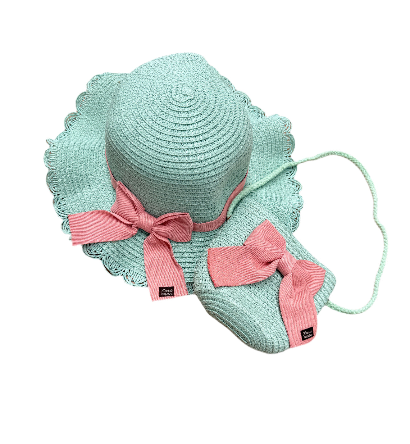 Aqua Summer Hat & Bag Set