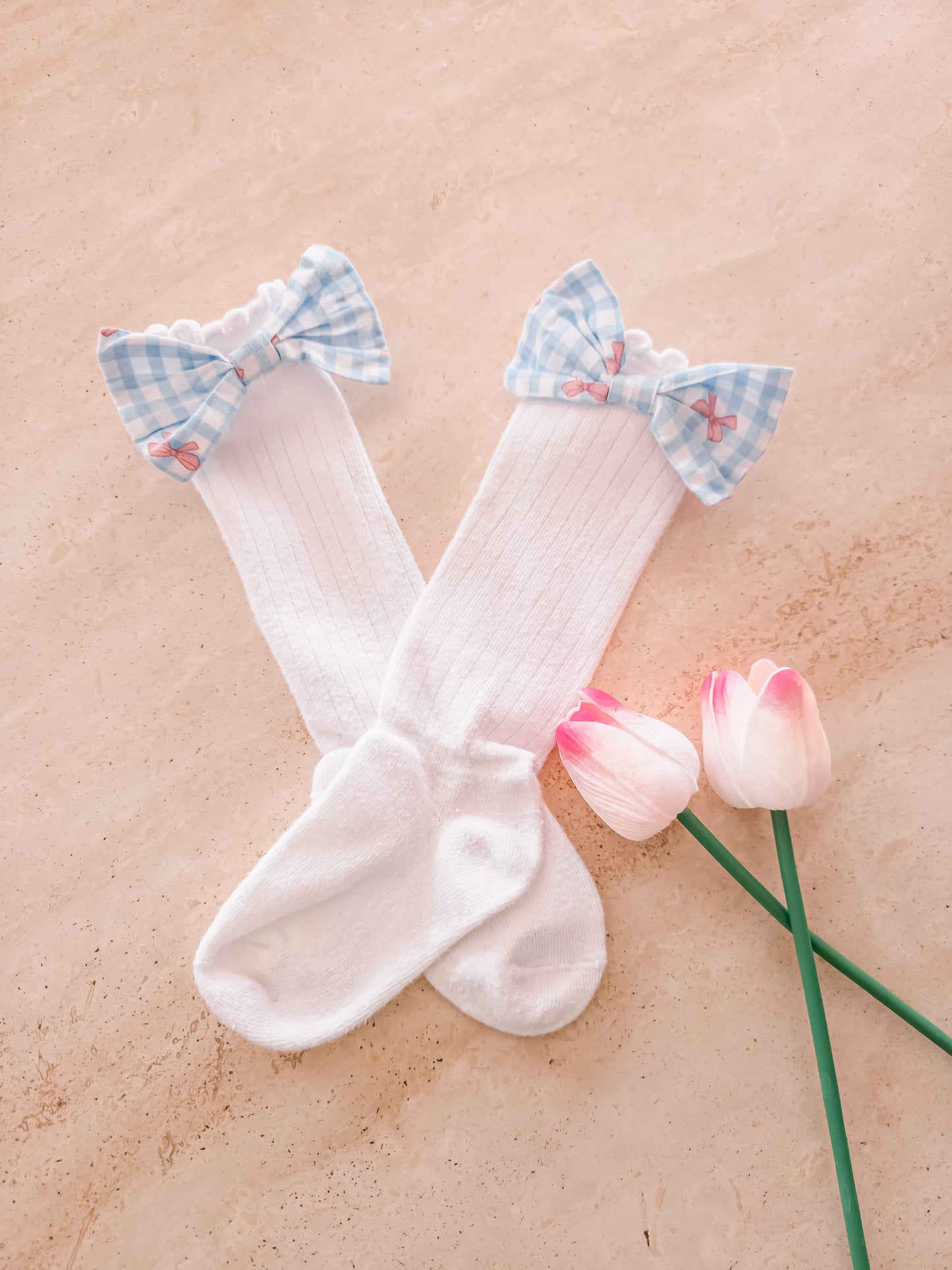 Dorothy Knee High Bow Socks