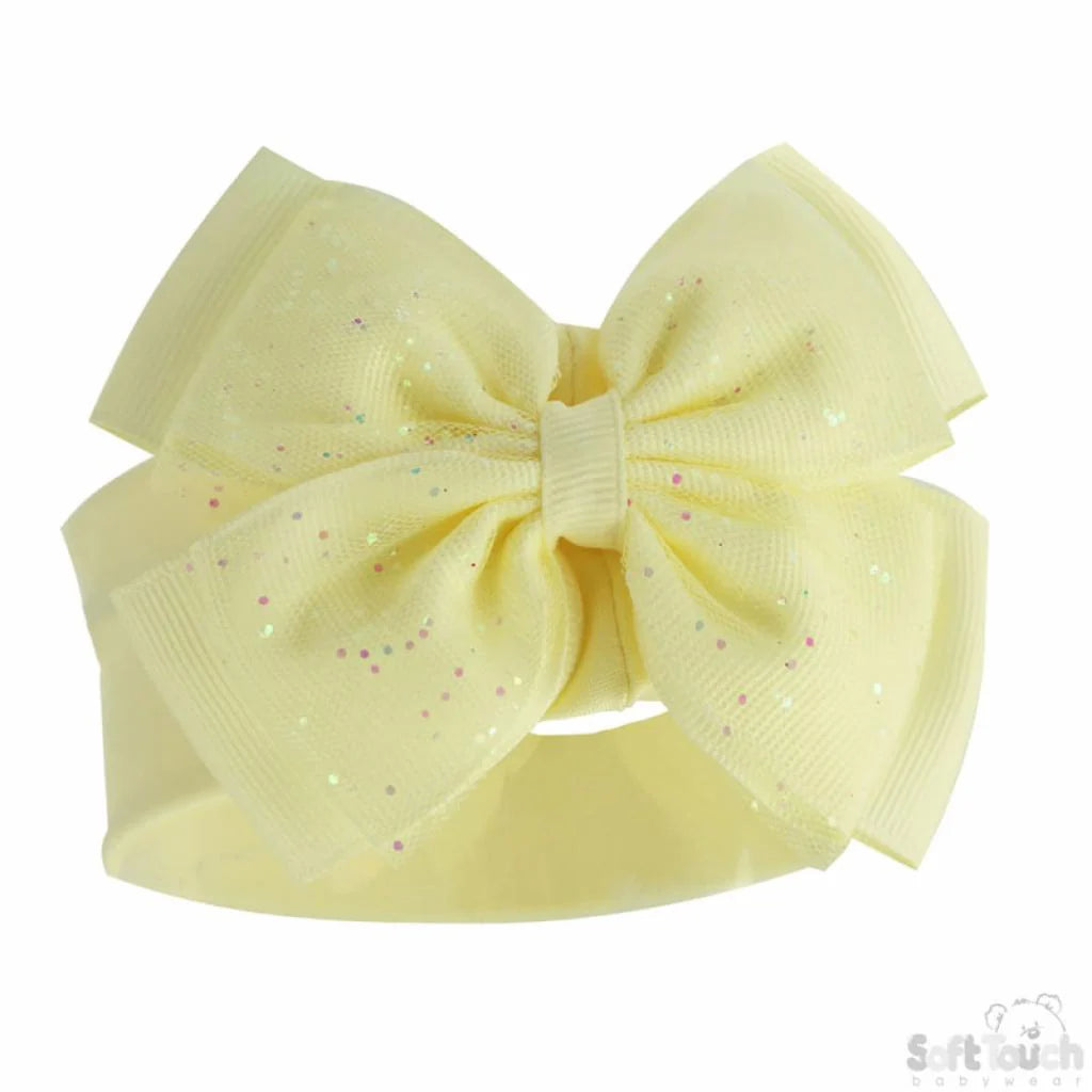 Lemon Sparkle Bow Headband