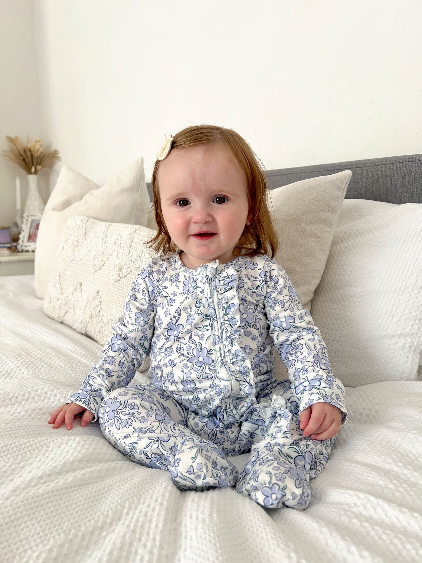 Baby Girls Bluebell Zip Sleepsuit
