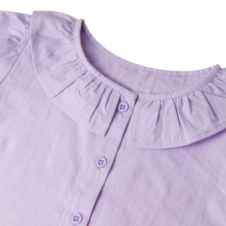 Linen T-Shirt & Short Pyjama Set in Lilac