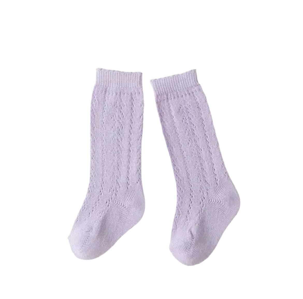 Open Work Lilac Socks