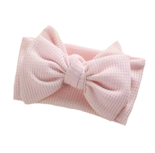 Baby Pink Large Girls Bow Headband