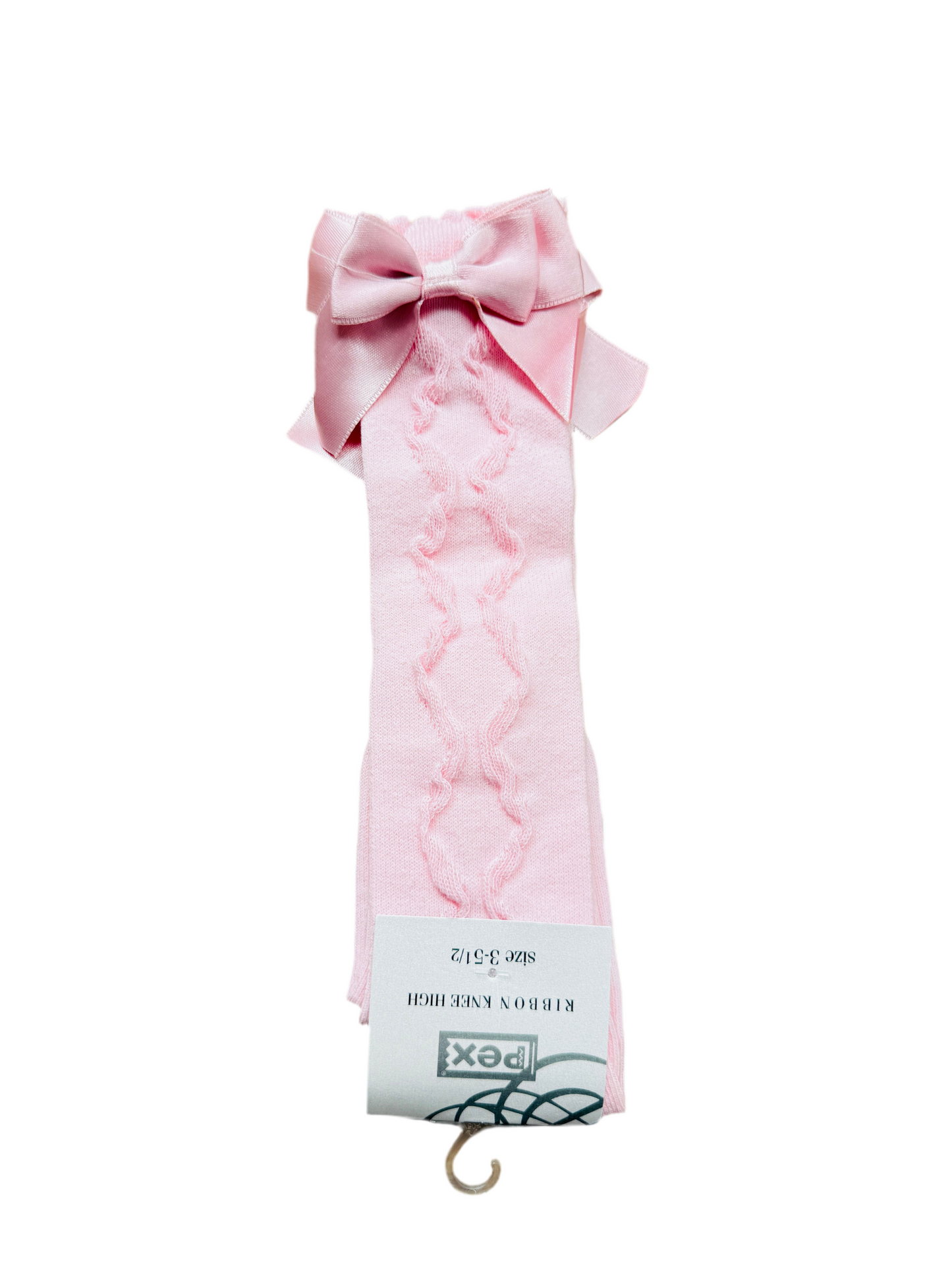 Pex Pink Knee High Bow Socks