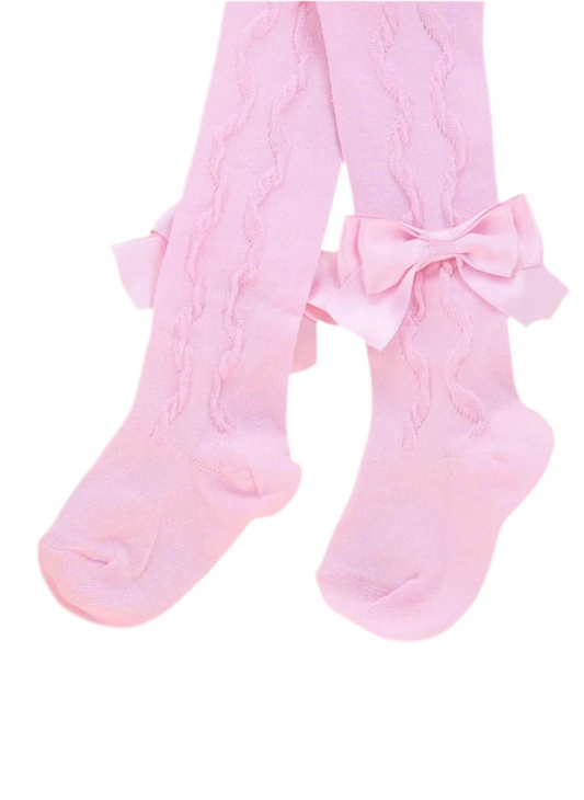 Pex Girls Pink Bow Tights