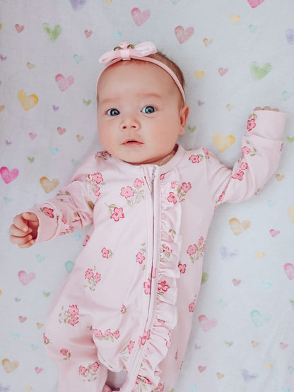 Baby Girls Tulip Zip Babygrow