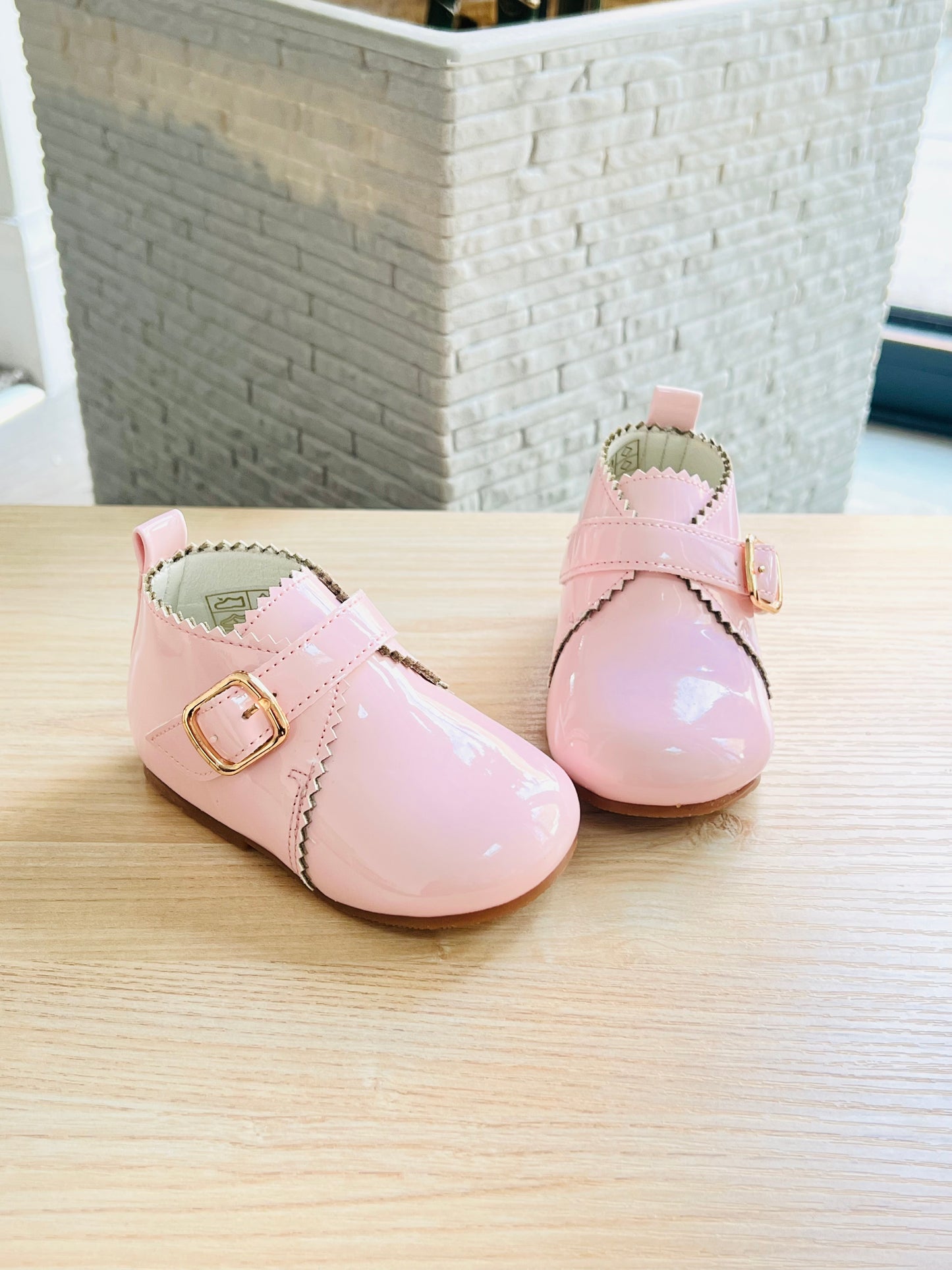 Baby Pink Patent Boots