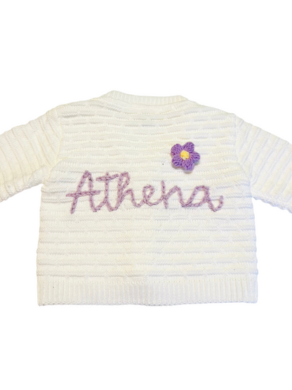 White Hand Embroidered Cardigans
