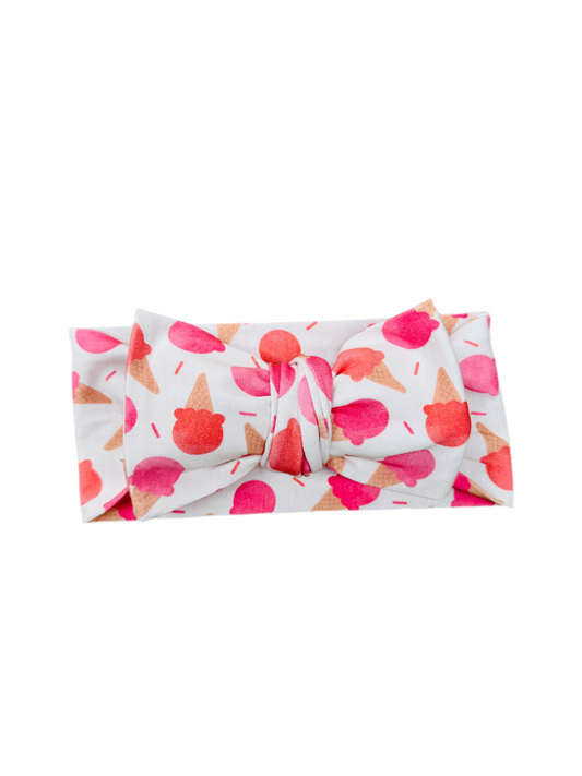 Ice Cream Dream Large Bow Headband
