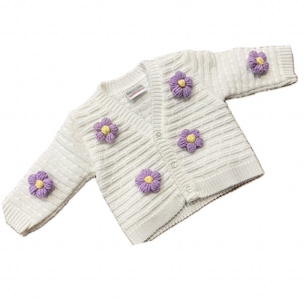 Pink Or White All Flower Cardigan