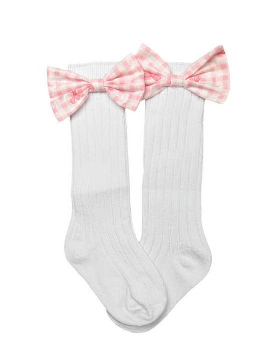 Pixie Knee High Bow Socks