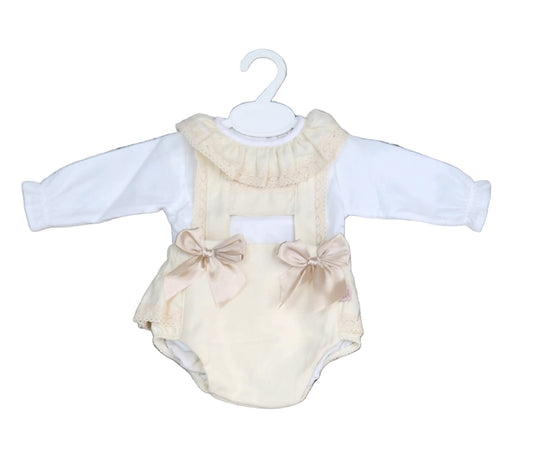 Fruit De Ma Passion Beige Bow Romper
