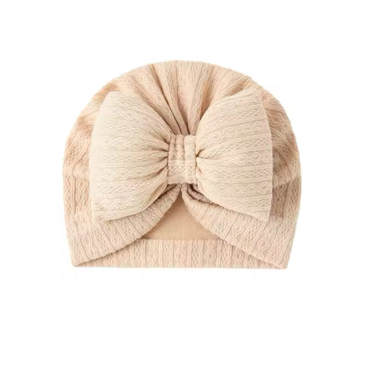 Baby Girls Beige Bow Turban