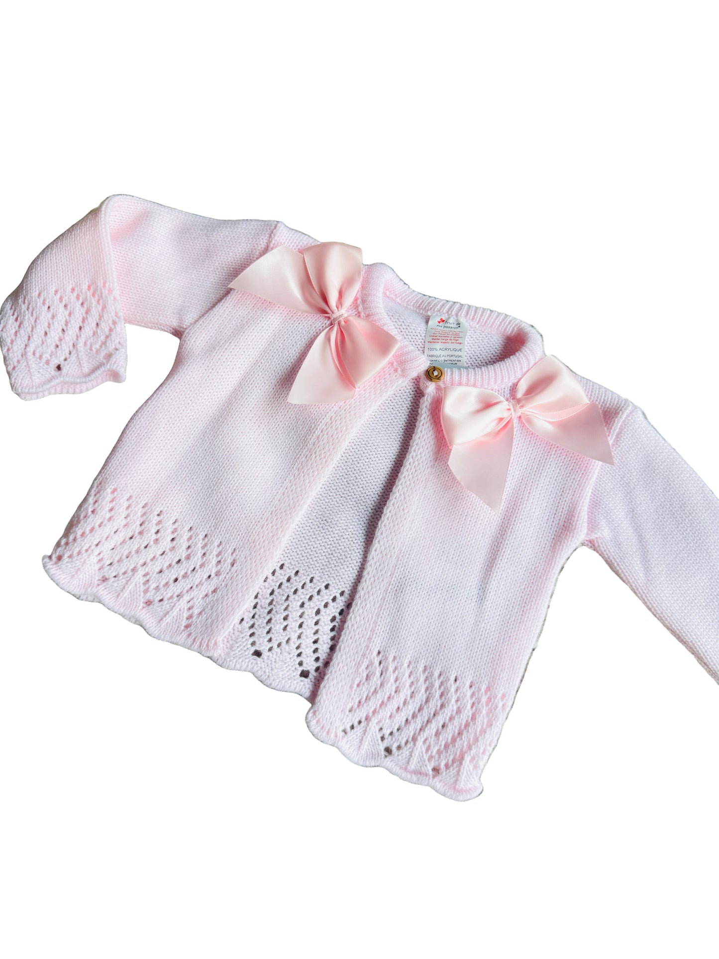 Pink Double Bow Spanish Cardigan