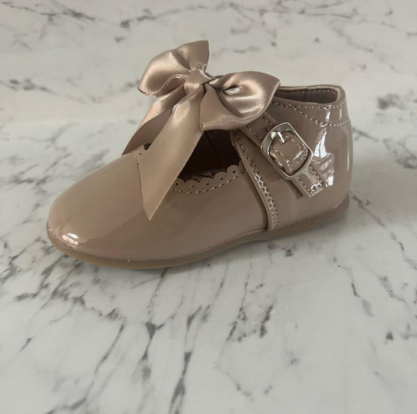 Beige Spanish Bow Shoes