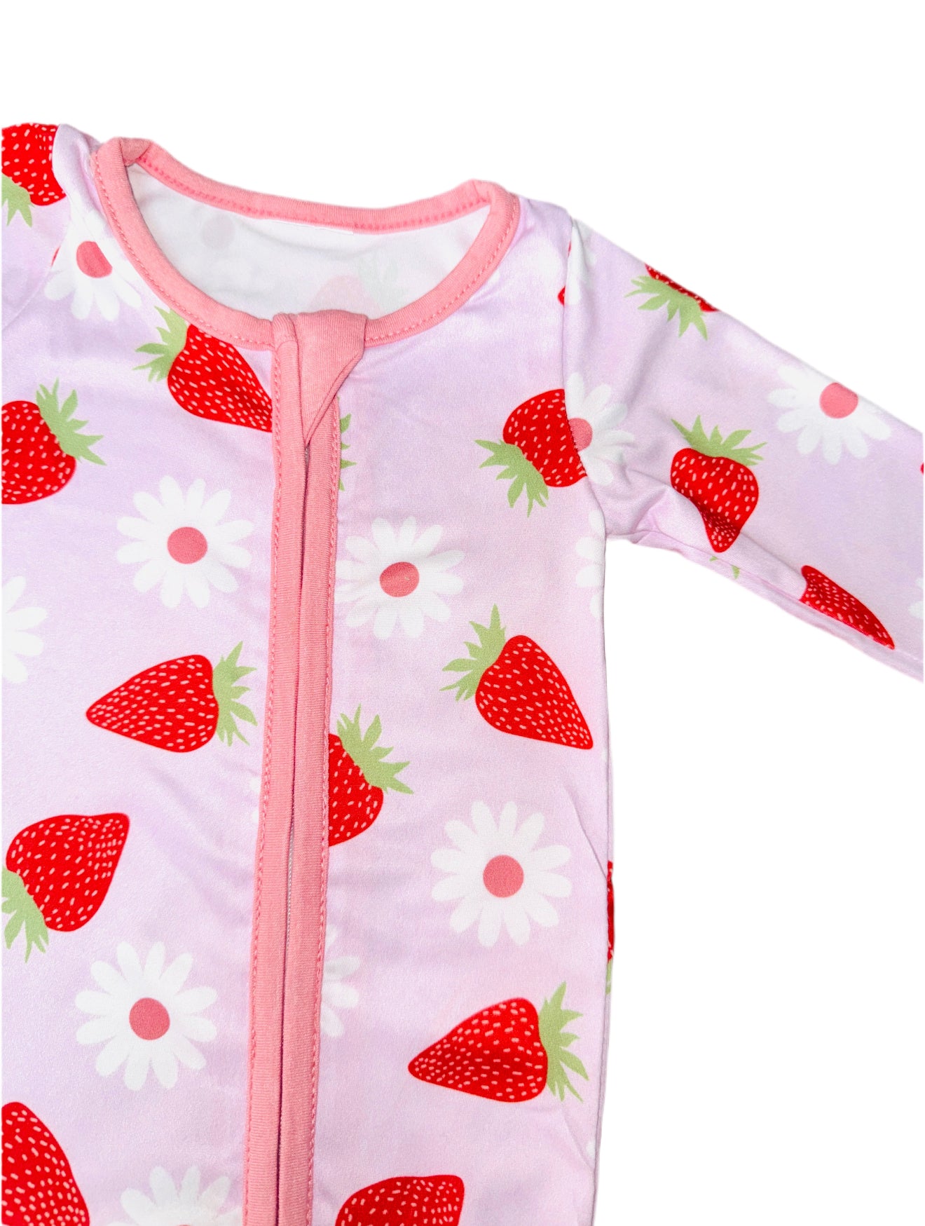 Strawberry Kisses Zip Babygrow