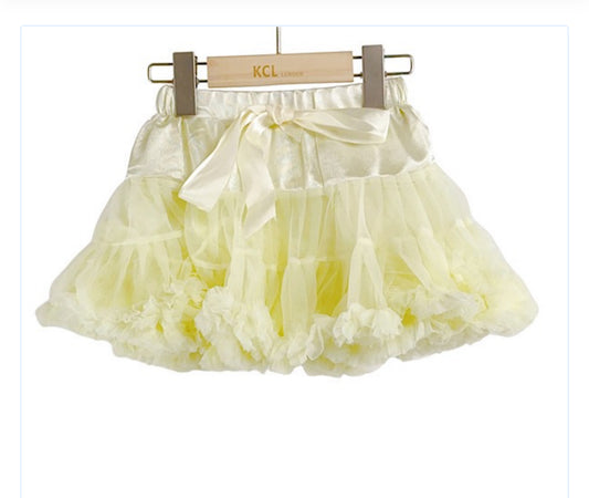 Cream Bow Tutu