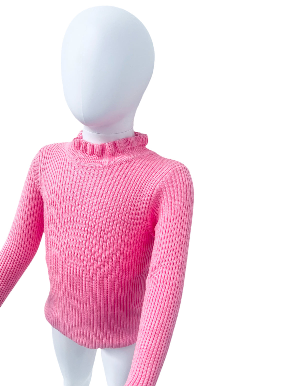 Bubblegum Pink Ribbed Jumper