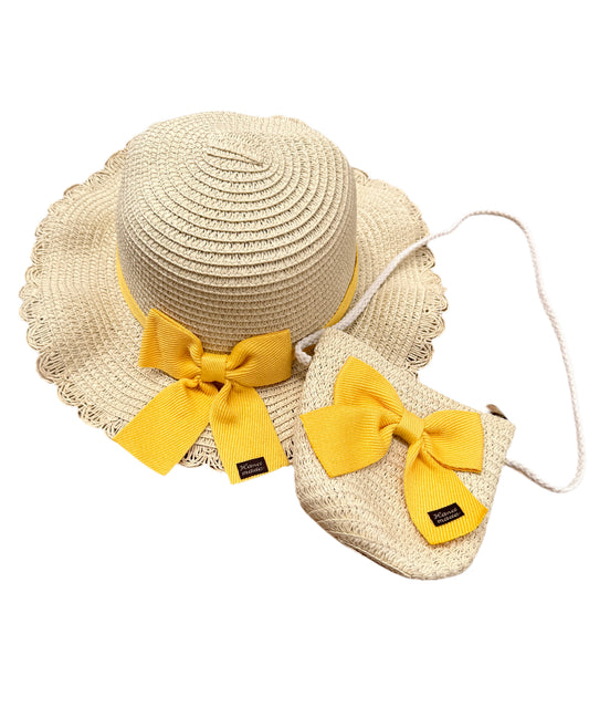 Yellow Summer Hat & Bag Set