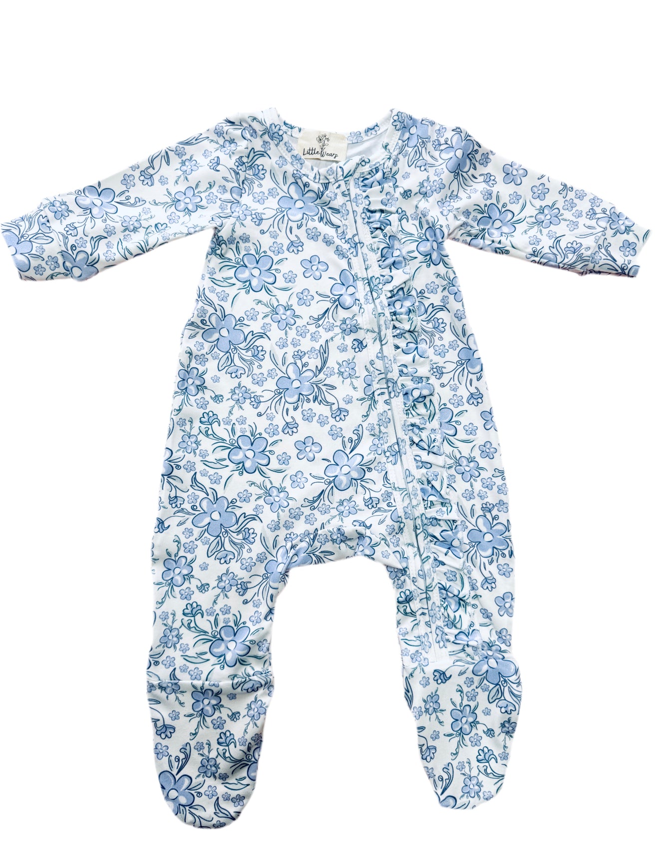 Baby Girls Bluebell Zip Sleepsuit
