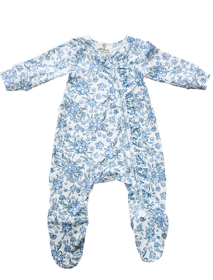 Baby Girls Bluebell Zip Sleepsuit