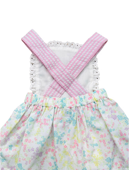 Girls Floral Pinafore