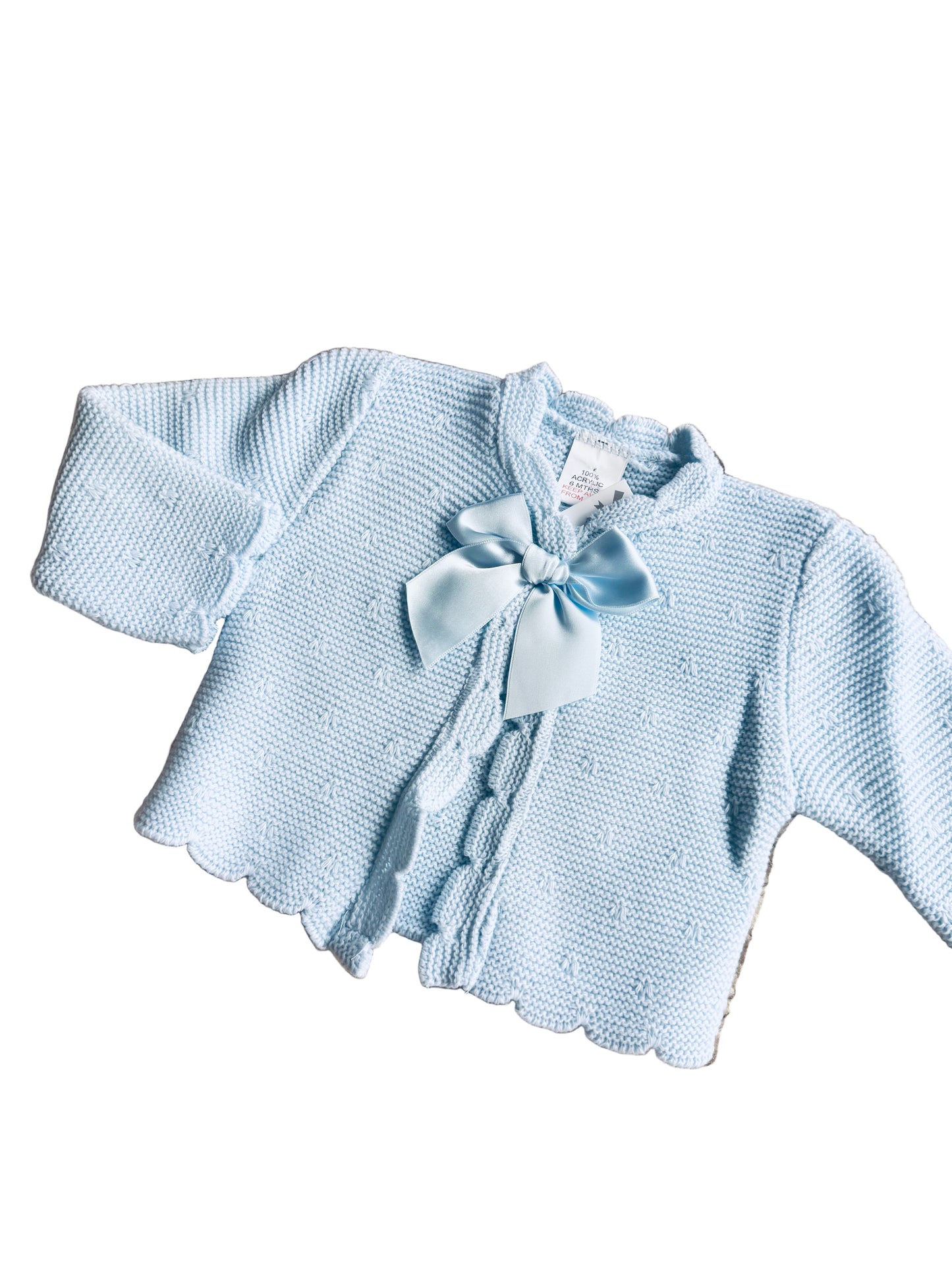 Blue Single Bow Spanish Cardigan