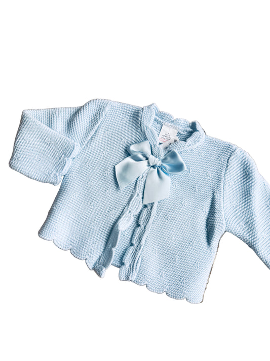 Blue Single Bow Spanish Cardigan