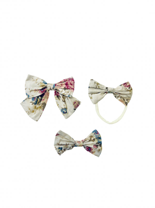 Vintage Rose Bow Accessories