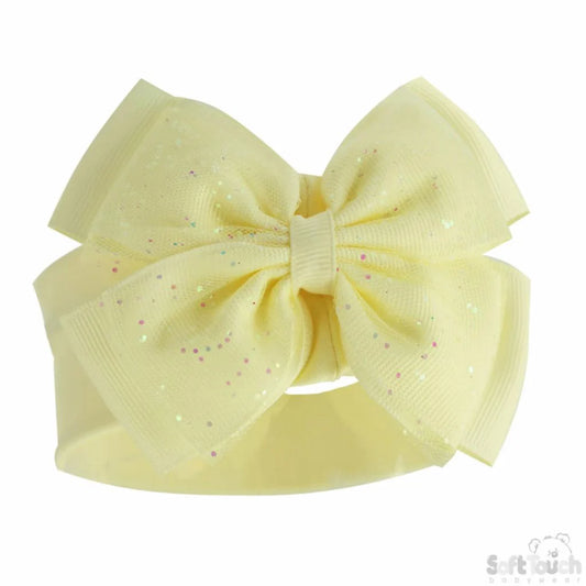 Lemon Sparkle Bow Headband