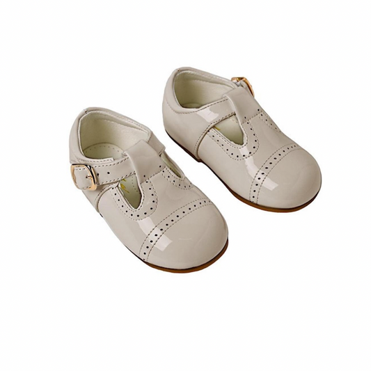 Beige Unisex T-Bar Shoes